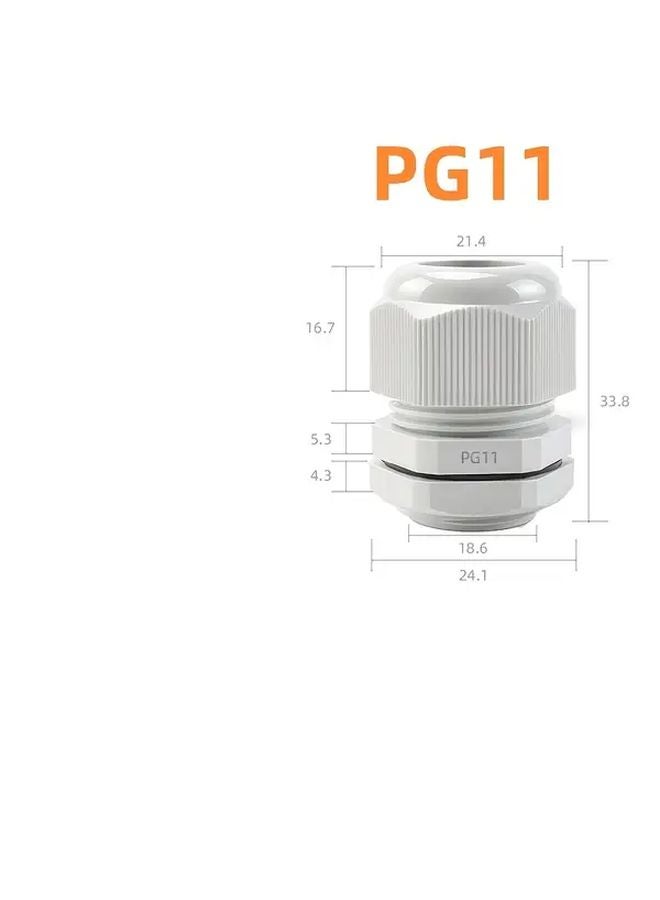 15 قطعة من موصلات الكابلات المقاومة للماء: صواميل الكابلات البلاستيكية المتينة والوصلات المقاومة للأشعة فوق البنفسجية - Image 4