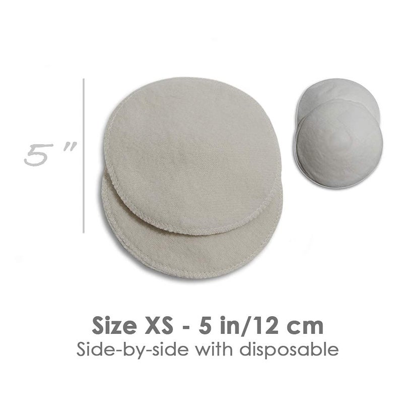 لاناكير Merino Wool Nursing Pads, Style Softline, Regular Thickness, Size XS - 5 in. Diameter - Image 3