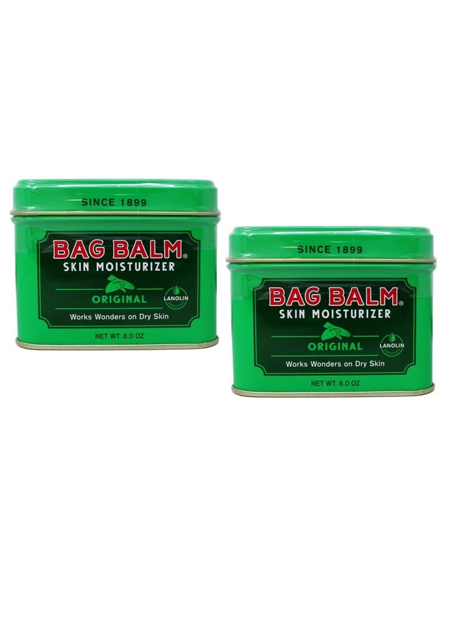 Bag Balm - Bag Balm Vermont's Original for Cracked Hands, Dry Skin - Moisturizing Lotion Salve 8 Ounce - 2 Pack - Image 1