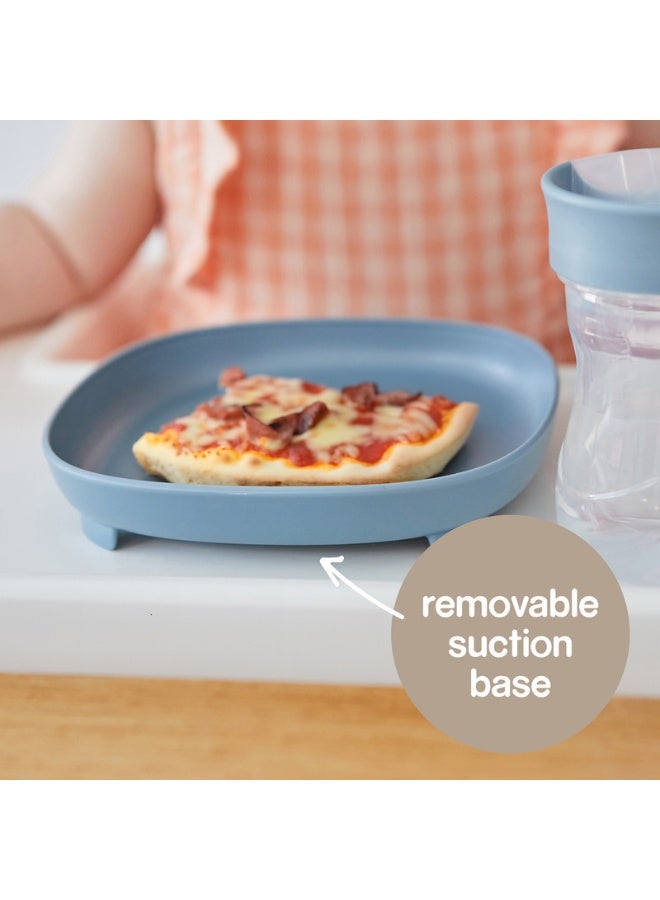 b.box 2 in 1 suction plate, Strong suction base, Removable divider to age up, Grows with your child, Curved sides for easy scooping, Dishwasher Safe, From 6m+ - Image 5