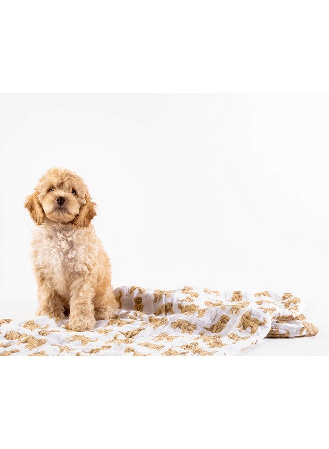 Mud Pie Golden Doodle Print Baby Swaddle Blanket, 47" x 47", - Image 2