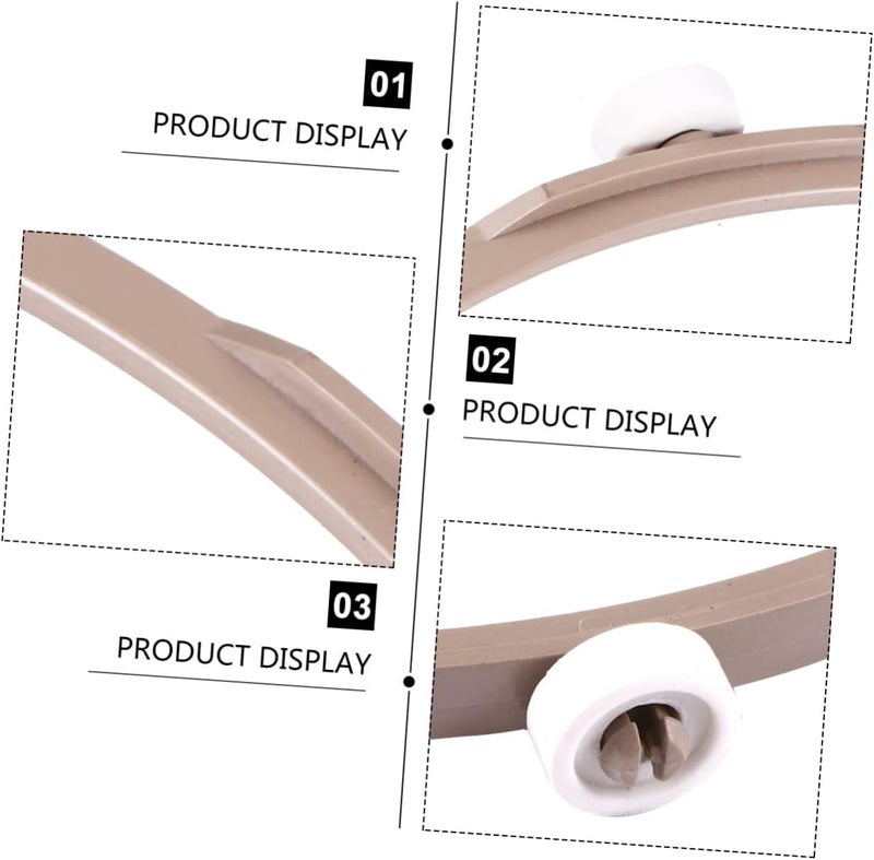 PRETYZOOM 2pcs Microwave Oven Glass Turntable Plate Rack Support Wheel Ring Holder for Easy Rotation - Image 2