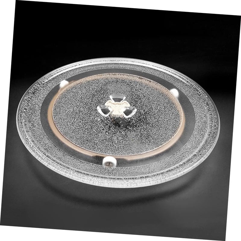 PRETYZOOM 2pcs Microwave Oven Glass Turntable Plate Rack Support Wheel Ring Holder for Easy Rotation - Image 3