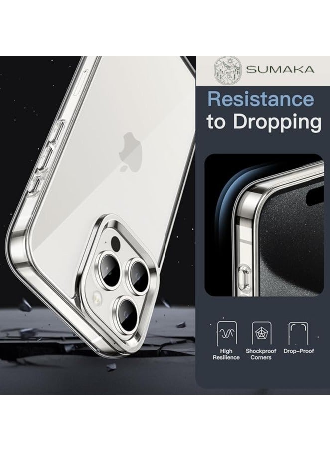سوماكا كفر سيليكون شفاف رفيع لجوال iPhone 16 Pro - غطاء هاتف شفاف ومرن وواق - Image 2