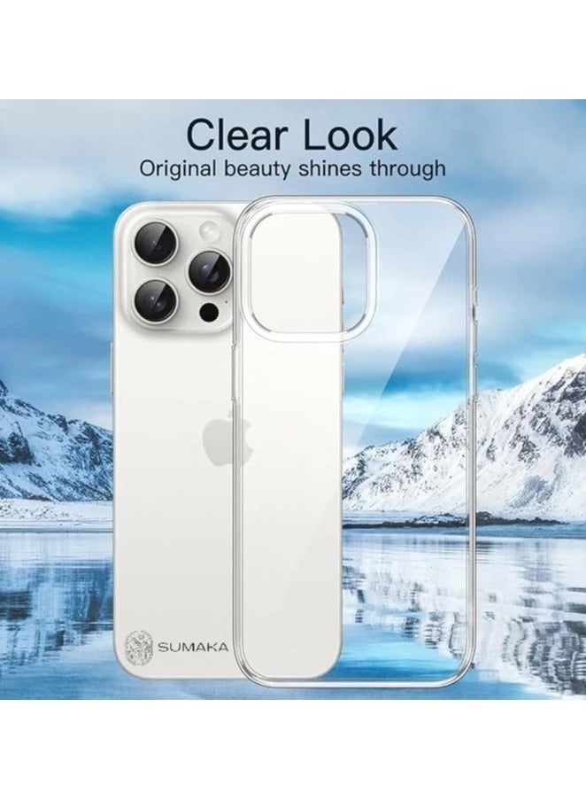 سوماكا كفر سيليكون شفاف رفيع لجوال iPhone 16 Pro - غطاء هاتف شفاف ومرن وواق - Image 5