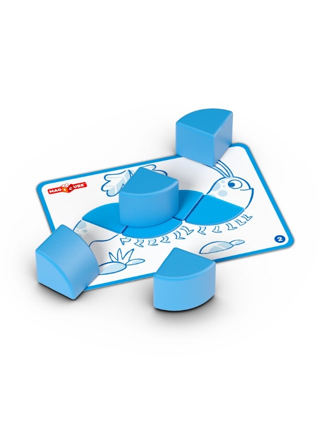 Geomag Magicube Blocks and Cards 16pcs Magnet Toys Building Constructions for Children STEM Creativity Imagination, Recreational Conventional Educational Made in Switzerland - Image 5