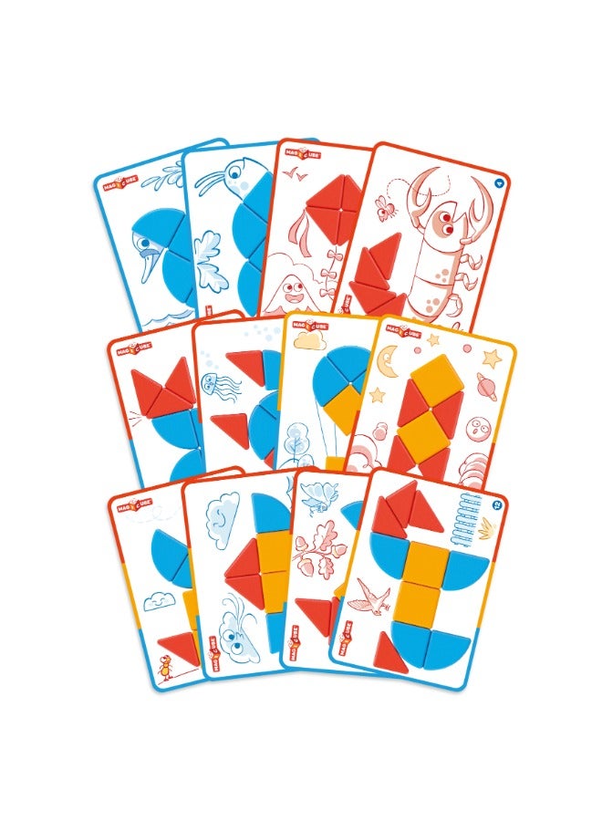 Geomag Magicube Blocks and Cards 16pcs Magnet Toys Building Constructions for Children STEM Creativity Imagination, Recreational Conventional Educational Made in Switzerland - Image 3