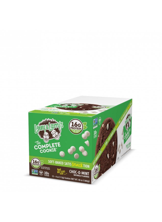 LENNY & LARRY'S Lenny & Larry's The Complete Cookie, Choc-O-Mint, Soft Baked, 16g Plant Protein, Vegan, Non-GMO, 4 Ounce Cookie (Pack of 12) - Image 3