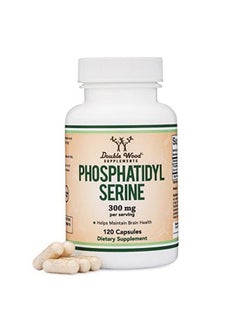 Phosphatidylserine Supplement 300Mg Per Serving Manufactured In The Usa 120 Capsules (Phosphatidyl Serine Complex) Brain Booster Focus Supplement For Adults (Cortisol Manager) By Double Wood
