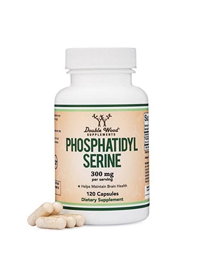 Double Wood Supplements - Phosphatidylserine Supplement 300Mg Per Serving Manufactured In The Usa 120 Capsules (Phosphatidyl Serine Complex) Brain Booster Focus Supplement For Adults (Cortisol Manager) By Double Wood - Image 1