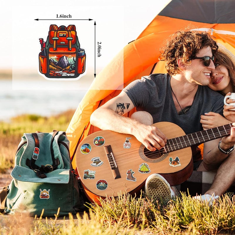 klarako 200 Pieces Vinyl Waterproof Wilderness Nature Stickers Hiking Camping Travel Decals for Water Bottles, Phone, Computer, Luggage, Guitar, Adults Teens Girls (Adventure Style) - Image 2