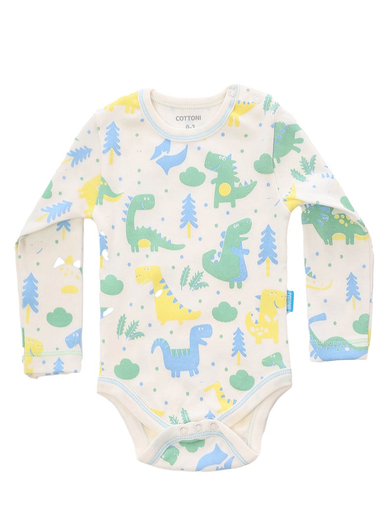 COTTONIL Bundle Of (3) Long Sleeves Snap Closure Bodysuit  - Image 3