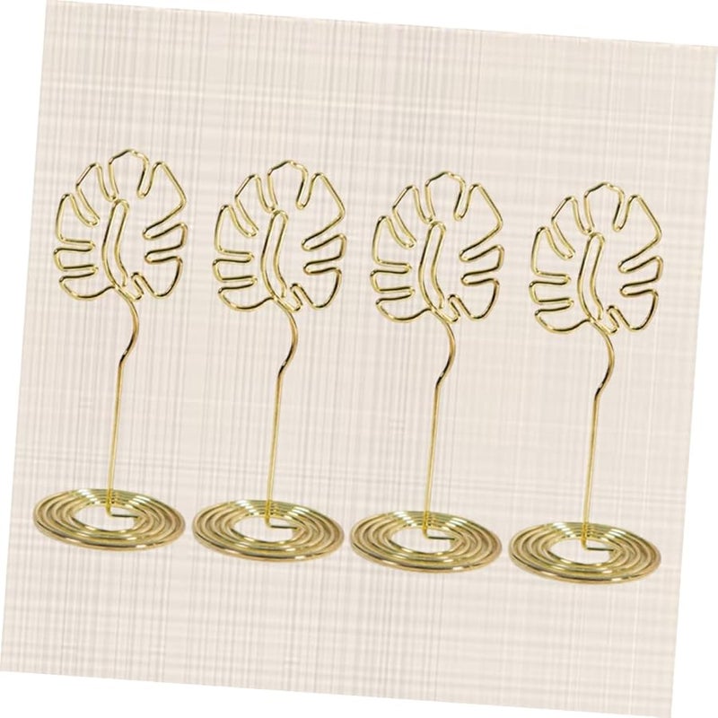 4Pcs Steel Paper Clip Place Card Holders Wedding Table Number Desk Organizer - Image 4