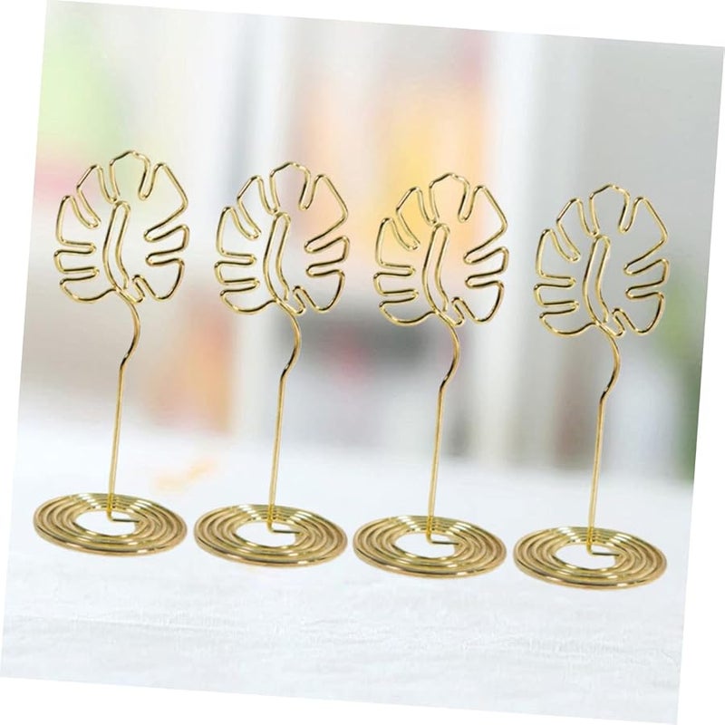 4Pcs Steel Paper Clip Place Card Holders Wedding Table Number Desk Organizer - Image 3