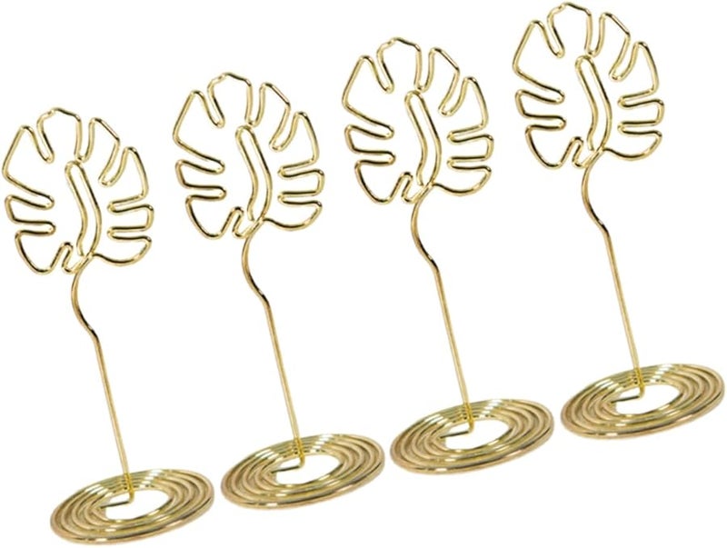 4Pcs Steel Paper Clip Place Card Holders Wedding Table Number Desk Organizer - Image 2