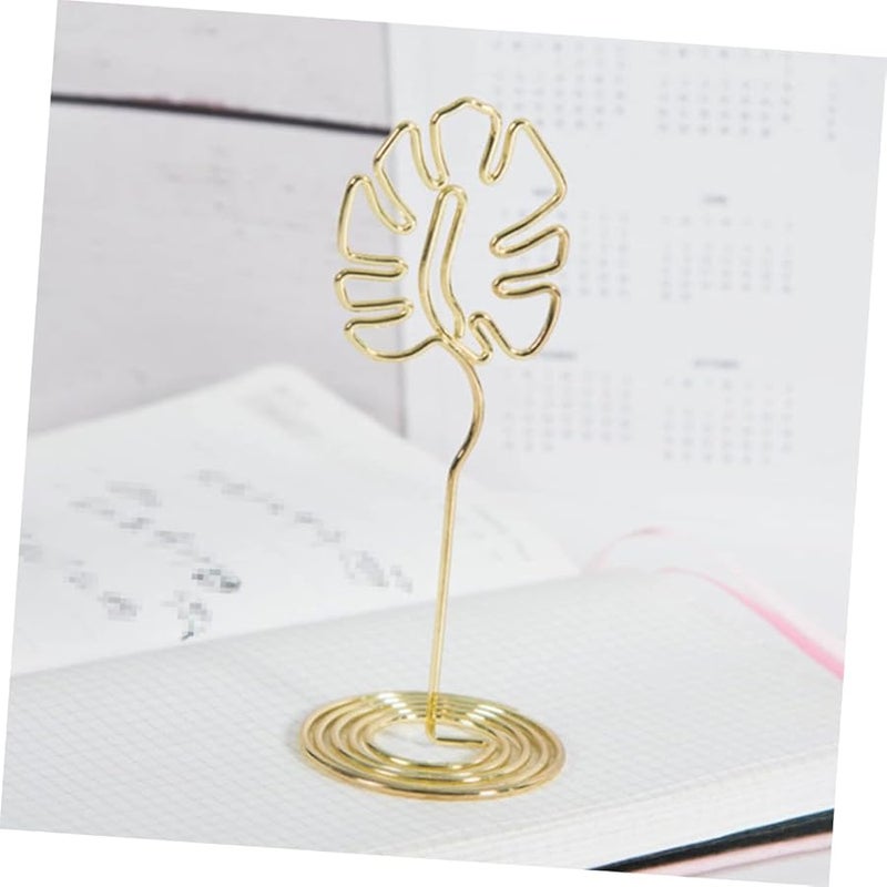 4Pcs Steel Paper Clip Place Card Holders Wedding Table Number Desk Organizer - Image 5