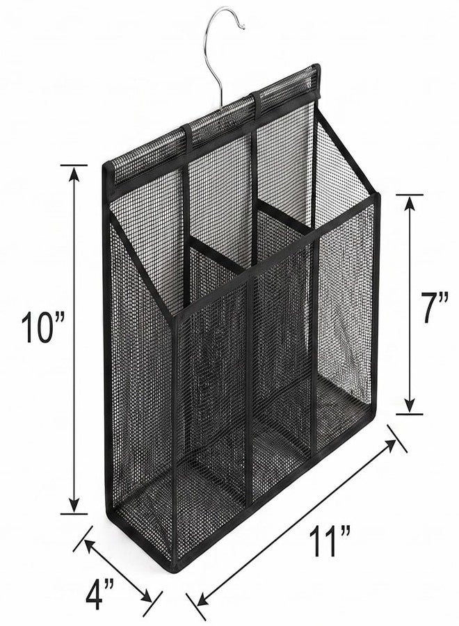 ALYER Hanging Mesh Shower Caddy,Bathroom Toiletry Organizer,Black - Image 2