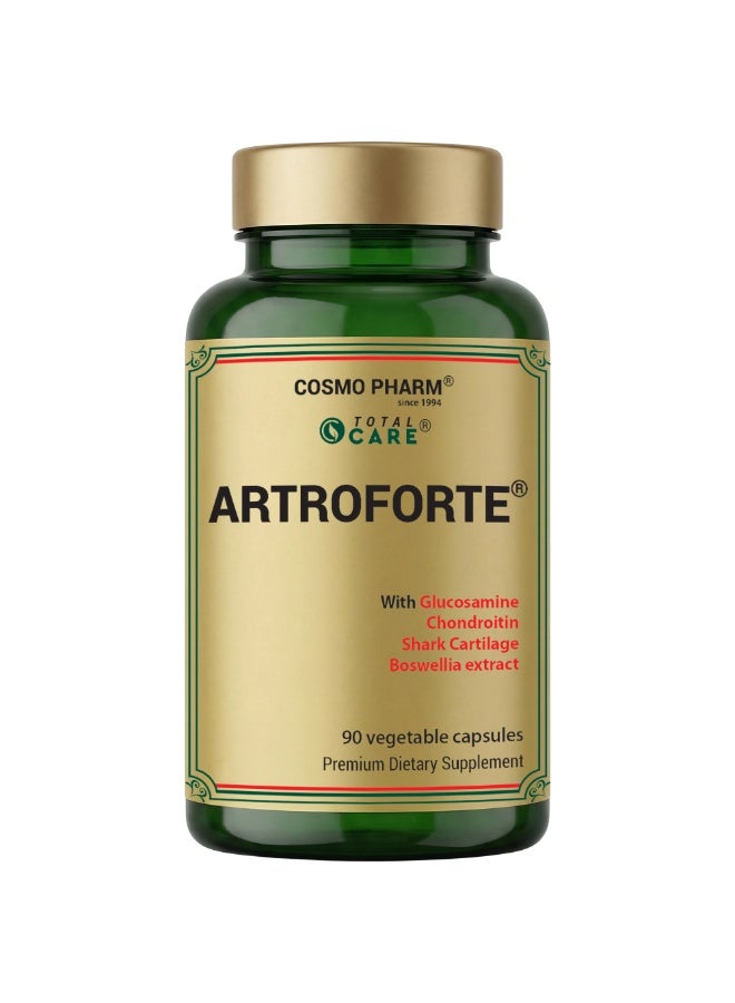 Cosmo Pharm Artroforte Joint Complex | Glucosamine, Chondroitin & Boswellia | Supports Joint Comfort, Mobility & Flexibility | 90 Vegetable Capsules - Image 1