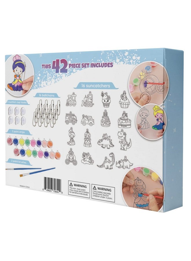 AoneFun Window Art for Kids - Stained Glass Kits for Kids with Window Paint Suncatcher Kits for Kids Window Art Kits for Kids Painting Kits for Kids for Girls & Boys - Makes 16 Suncatcher Keychains - Image 3