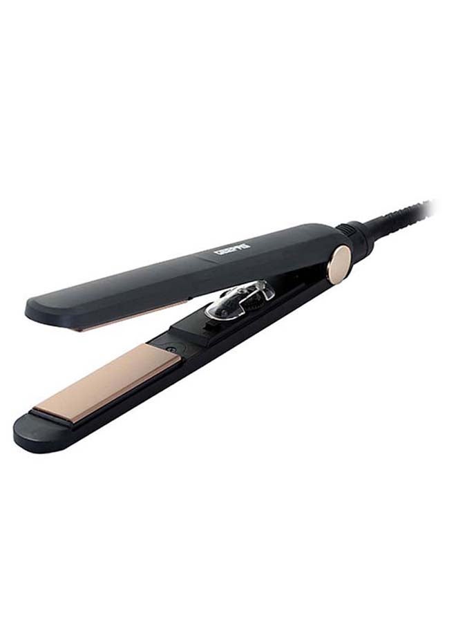GEEPAS Hair Straighteners With Led Indicator Light, Ceramic Plates, Adjustable Temperature Control, Swivel Cord, Lockable Handle, PTC Heater, Hanging Loop And Portable Black 500grams - Image 1