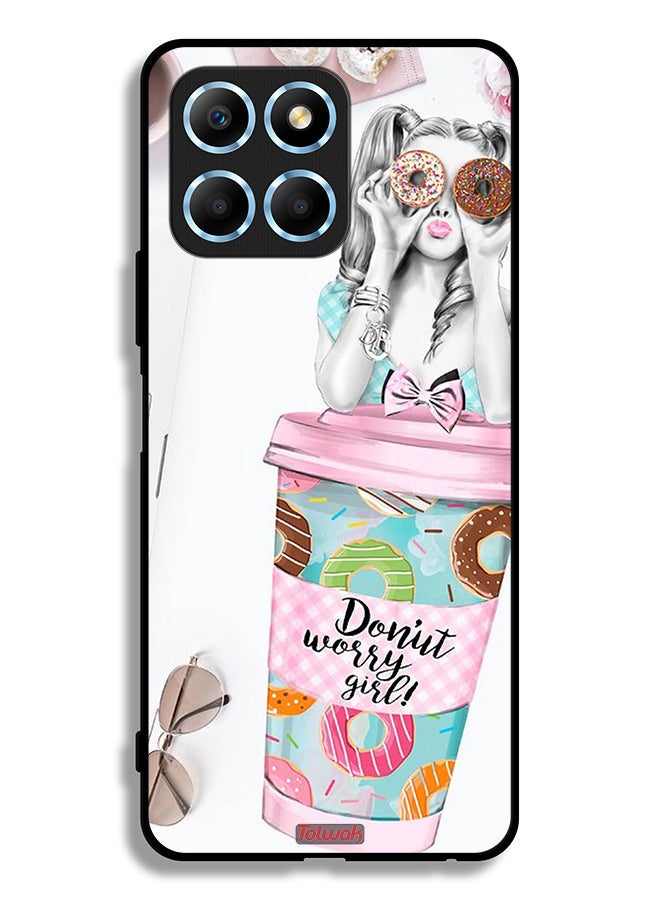 Tolwak Honor X8 5G Protective Case Cover Donut Worry Girl - Image 2