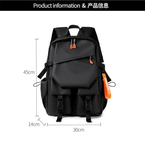 Preptep Backpack for men and boy Casual Aesthetic Backpack for Teens Girls Middle School Bookbag Travel Students Back Pack Daypack for school (black) - Image 2