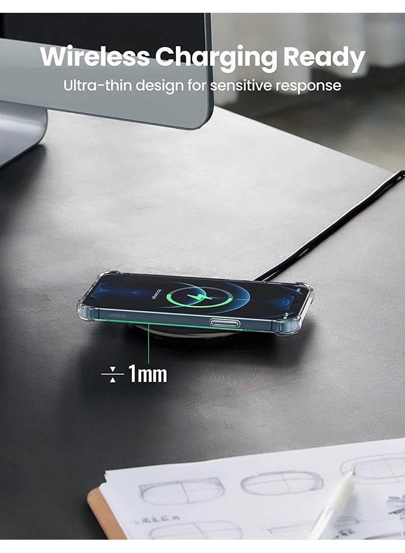 ليدين جراب شفاف لهاتف iPhone 14 Pro جراب خلفي مرن ناعم من السيليكون مقاوم للصدمات ومضاد للخدش مع زاوية معززة ومتوافق مع iPhone 14 Pro شفاف - Image 5