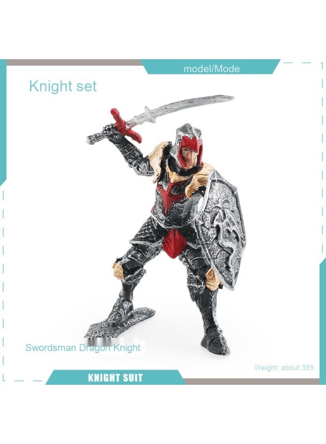 NIBEMINENT Realistic Western Mythology Knight Model - Griffin Knight with Weapon Set