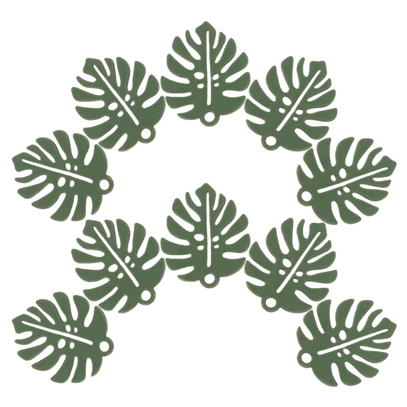 10pcs Alloy Leaf Charms Jewelry Making Pendants Diy Crafts Unique Leaf Beads Vintage Leaf Charms For Necklaces Bracelets - Image 1