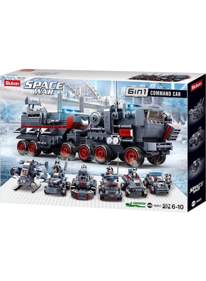 Sluban Space War-Command Vehicle 6Into1 557Pcs 6+ - Image 5