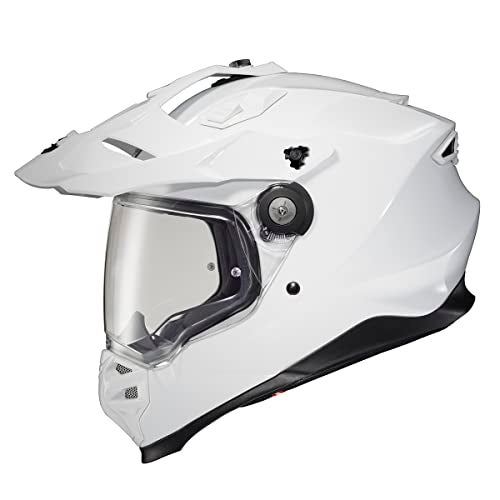 ScorpionEXO XT9000 Full Face Carbon Fiber Adventure Motorcycle Helmet with Pinlock Ready Shield Bluetooth Ready Speaker Pockets DOT ECE Solid Gloss White Medium - Image 3