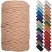 NOANTA Brick Red Macrame Cord 4mm x 109yards Colored Macrame Rope Cotton Rope Macrame Yarn Colorful Cotton Craft Cord for Wall Hanging Plant Hangers Crafts Knitting - Image 2