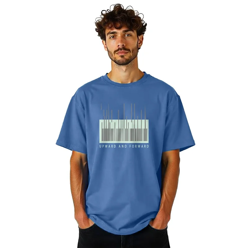 نوبيرو Graphic Print Oversized T-Shirt for Men