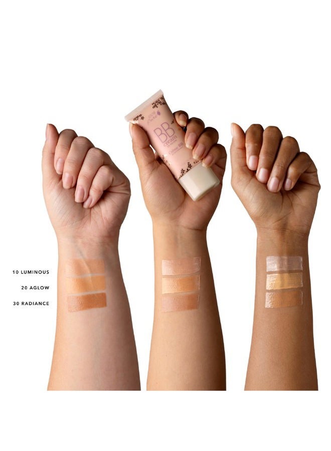 100 % Pure BB Cream, Shade 20 Aglow, Full Coverage, All-In-One Primer, Concealer, Foundation Makeup, Shimmery, Dewy Finish, Vegan Makeup (Medium Shade w/Warm Undertone) - 1 Fl Oz - Image 5