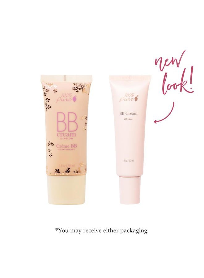 100 % Pure BB Cream, Shade 20 Aglow, Full Coverage, All-In-One Primer, Concealer, Foundation Makeup, Shimmery, Dewy Finish, Vegan Makeup (Medium Shade w/Warm Undertone) - 1 Fl Oz - Image 4