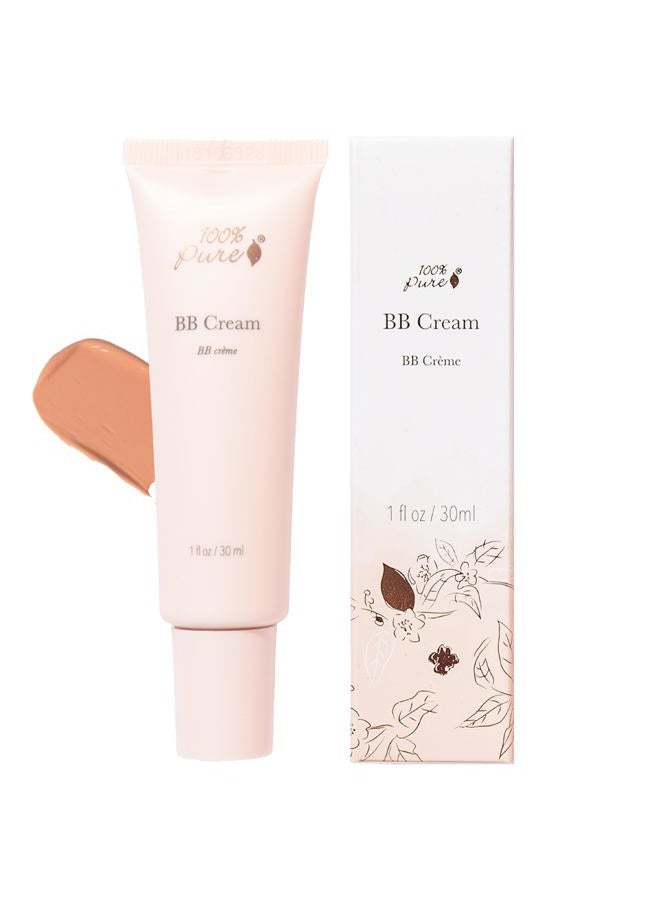 100 % Pure BB Cream, Shade 20 Aglow, Full Coverage, All-In-One Primer, Concealer, Foundation Makeup, Shimmery, Dewy Finish, Vegan Makeup (Medium Shade w/Warm Undertone) - 1 Fl Oz - Image 1