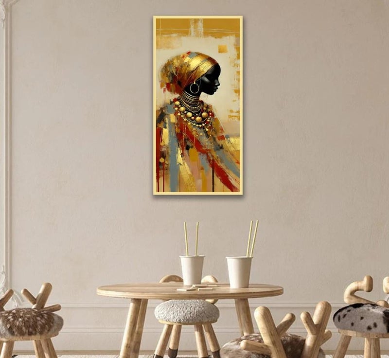 ماركتنا لوحة قماشية بتصميم امرآة مع برواز مجوف بمقاس 100×50 سم , قطعة واحدة - Image 2