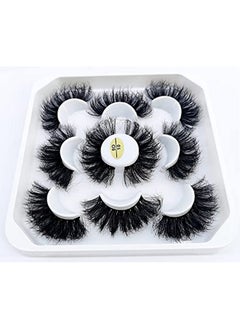 HBZGTLAD New 5 Pairs 25 Mm 3D Mink Lashes Bulk Faux With Custom Natural Mink Lashes Pack Short Wholesales Natural False Eyelashes （9D 10)  - Image 1