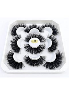 HBZGTLAD New 5 Pairs 25 Mm 3D Mink Lashes Bulk Faux With Custom Natural Mink Lashes Pack Short Wholesales Natural False Eyelashes （9D 10)  - Image 3