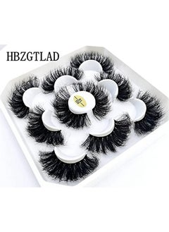HBZGTLAD New 5 Pairs 25 Mm 3D Mink Lashes Bulk Faux With Custom Natural Mink Lashes Pack Short Wholesales Natural False Eyelashes （9D 10)  - Image 5