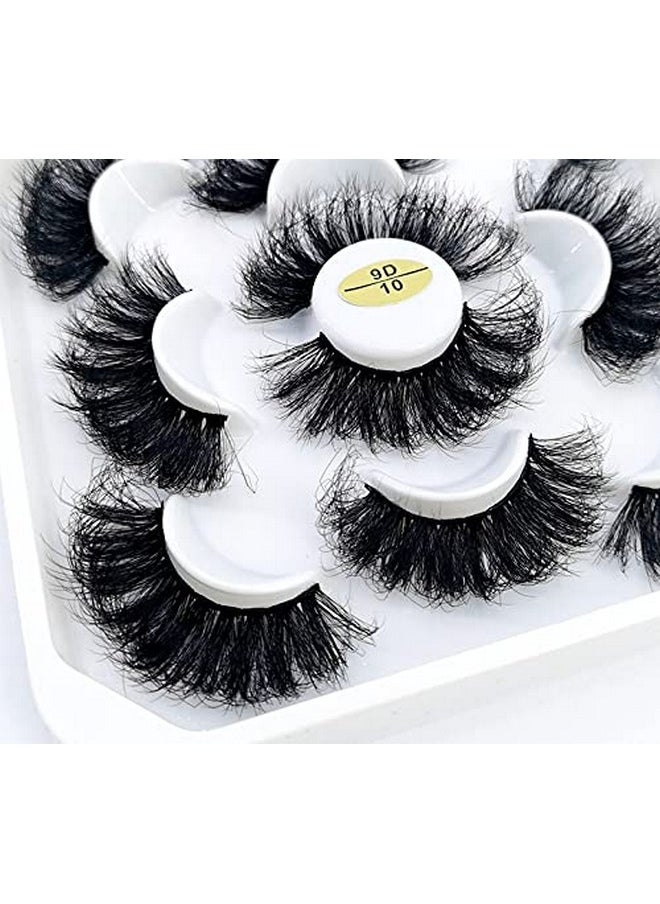 HBZGTLAD - New 5 Pairs 25 Mm 3D Mink Lashes Bulk Faux With Custom Natural Mink Lashes Pack Short Wholesales Natural False Eyelashes （9D 10) - Image 1