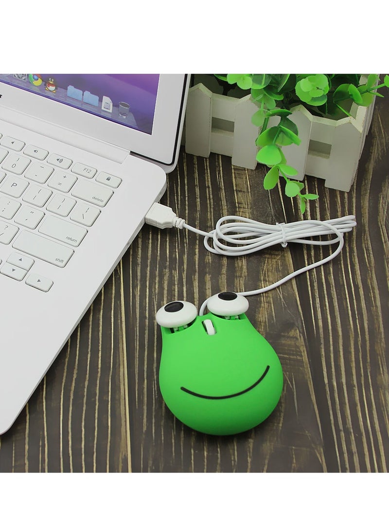 AROAQ Frog Gaming Mouse, Easy To Use USB Wire Mouse, Comfortable Grip Durable Gaming Mouse, 3D Cartoon Responsive Clicks Funny Mini Mouse For Computer Laptop, (1pc, Green) - Image 4