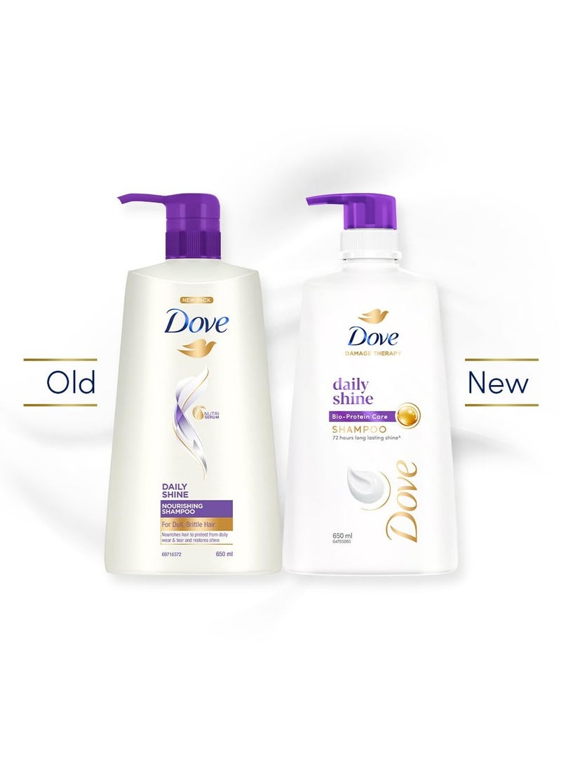 Dove Daily Shine Shampoo For Dull Hair, 650 ml - Image 2