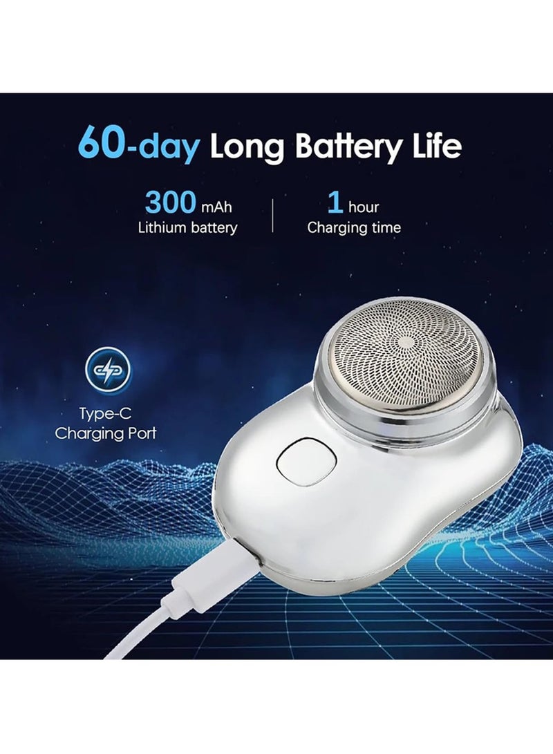 Mini Electric Razor for Men, USB Rechargeable, Wet and Dry Shaving, One-Button Operation, Essential for Home, Car, and Travel Shaving Needs - Image 3
