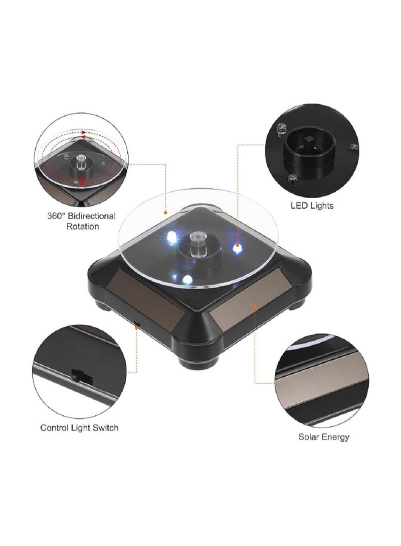 حامل عرض مجوهرات وإكسسوارات – تصميم أنيق لعرض القلادات، الخواتم، الأساور – بمحرك 360 درجة - مثالي للمتاجر والمعارض - (اسود ) - Image 3