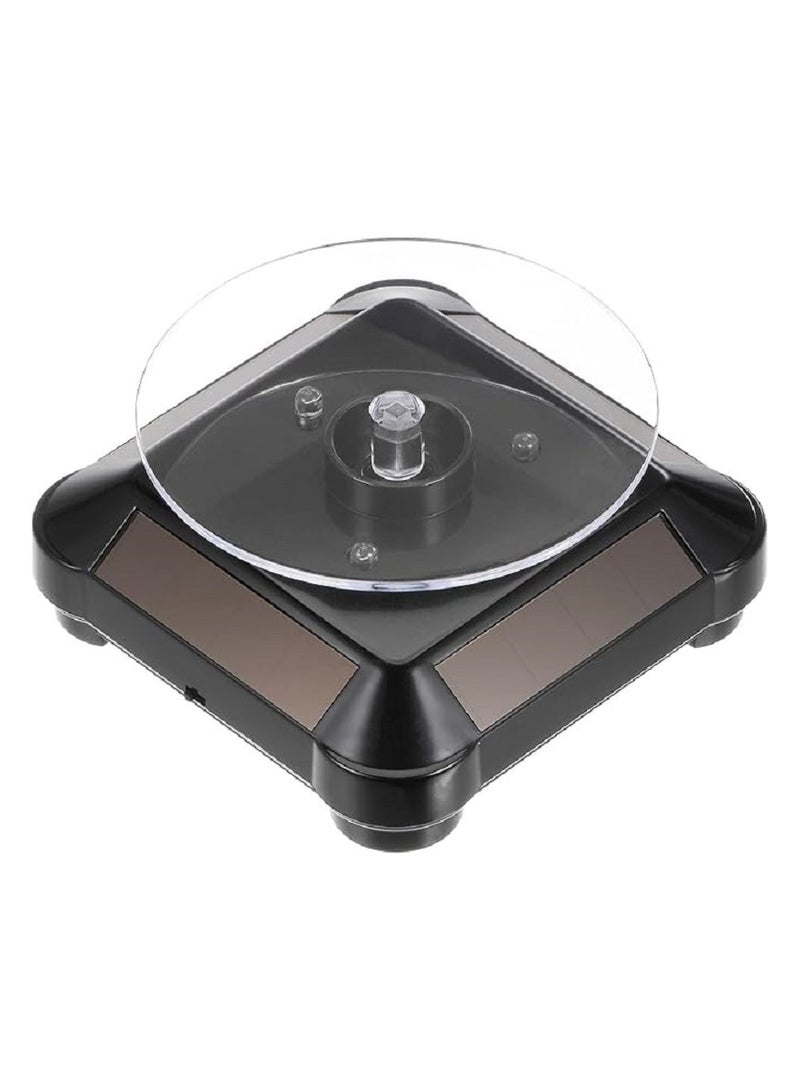 حامل عرض مجوهرات وإكسسوارات – تصميم أنيق لعرض القلادات، الخواتم، الأساور – بمحرك 360 درجة - مثالي للمتاجر والمعارض - (اسود ) - Image 1