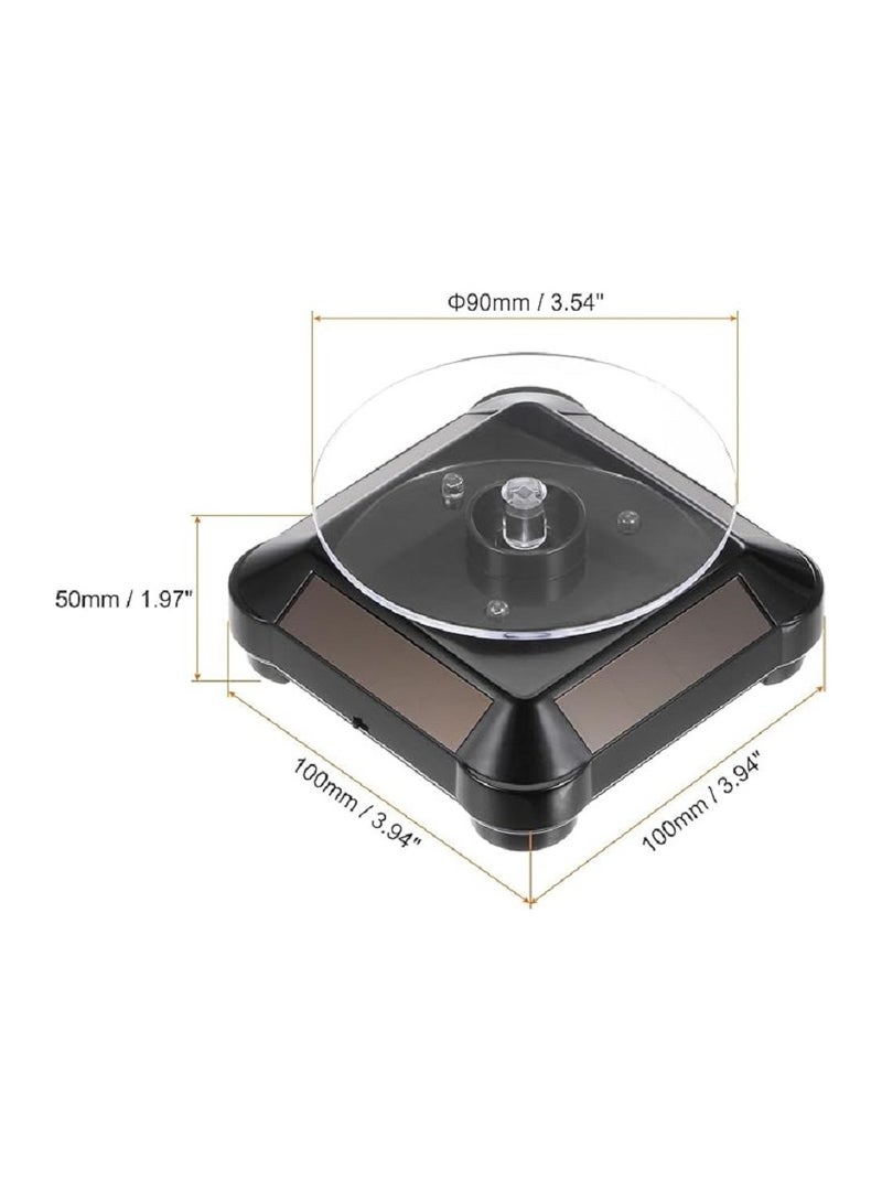 حامل عرض مجوهرات وإكسسوارات – تصميم أنيق لعرض القلادات، الخواتم، الأساور – بمحرك 360 درجة - مثالي للمتاجر والمعارض - (اسود ) - Image 2