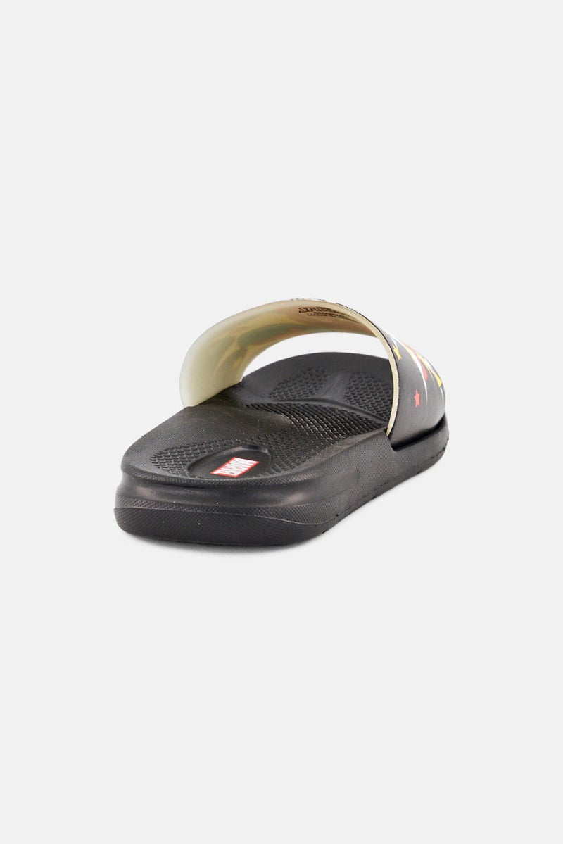 MARVEL Kids Boy Spiderman Slip On Slides, Black - Image 2