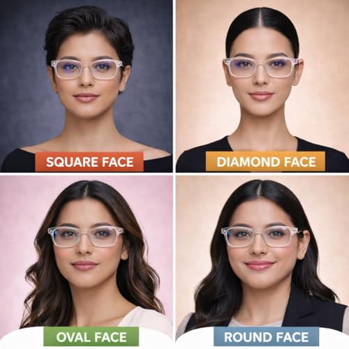 Dervin Blue Light Blocking Glasses Gaming Filter Transparent Square Eyeglasses for Eye Protection Men Women, Computer/Tablet/Laptop/Mobile/TV, Anti-blue & Anti eyestrain (Clear White) - Image 5