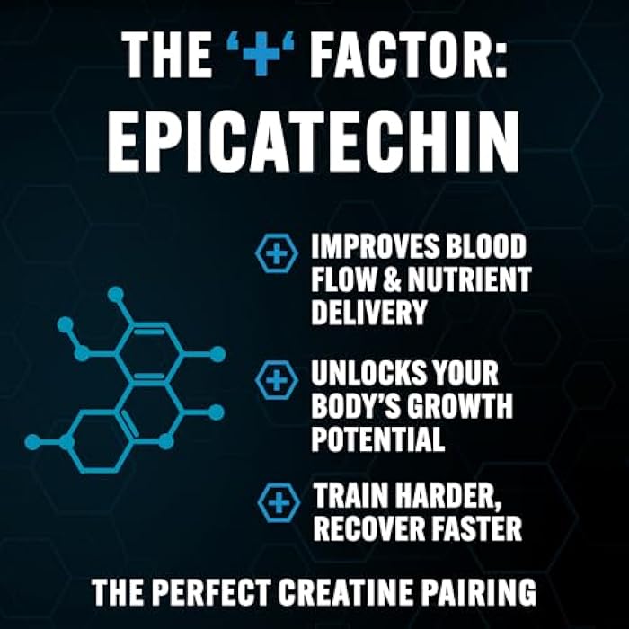PEScience TruCreatine+ Creatine Monohydrate Powder Plus Epicatechin, Micronized Creapure Creatine for Women & Men, Supports Muscle Growth, Strength & Recovery, Cognition, 30 Servings, Unflavored - Image 5